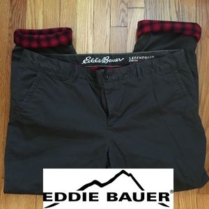 Eddie Bauer Carbon Gray Flannel Lined Pants 20